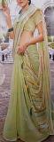 Elegant & Graceful Pista Georgette Digital Printed Saree #5481683